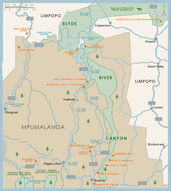 map of blyde river canyon