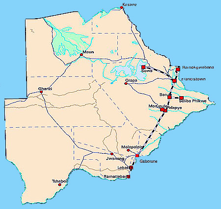 réseaux ferroviaire botswana