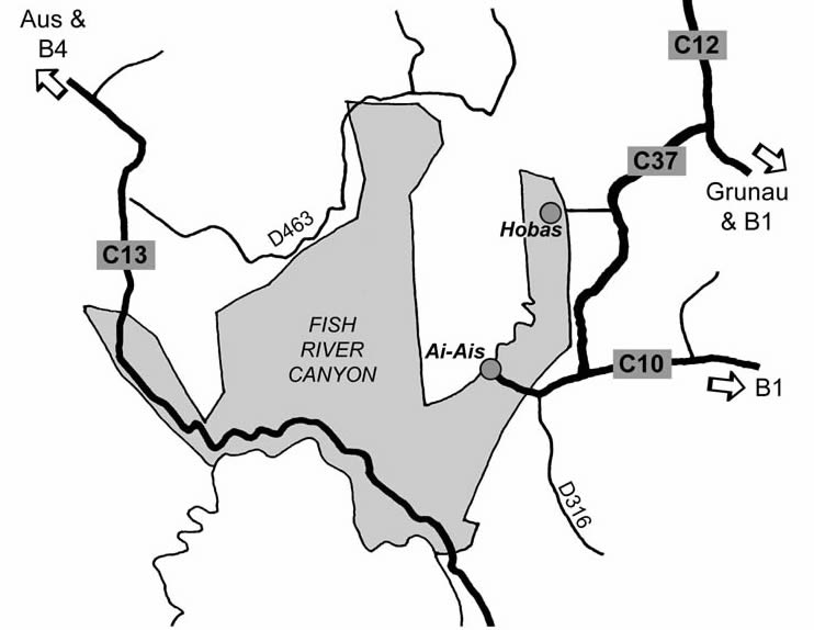carte Fish River Canyon