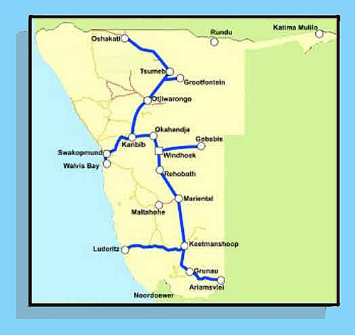 Railway Networks in Namibia 