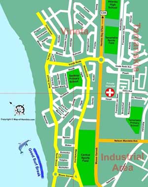 carte plan swakopmund