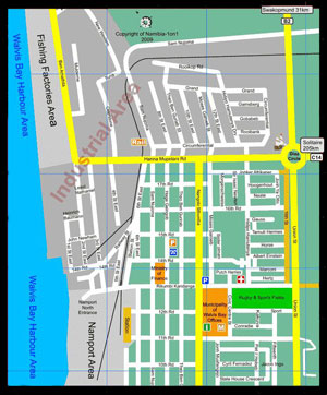 carte plan walvis bay